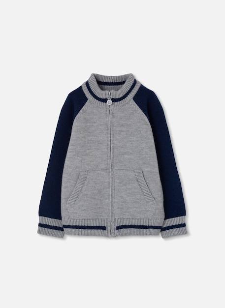 Veste garçon en maille Bleu 3 - vertbaudet enfant 