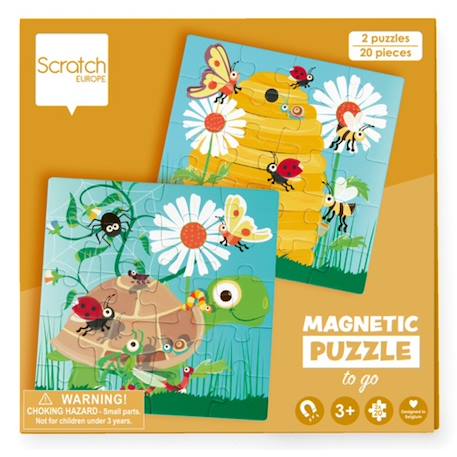 Livre de puzzle magnétique - jardin de fête Multicolor 1 - vertbaudet enfant 