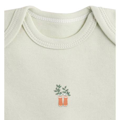 Bodies bébé en coton à manches courtes lot de 3 - sunlight Bleu/blanc+Jaune/blanc+Vert/blanc 13 - vertbaudet enfant 