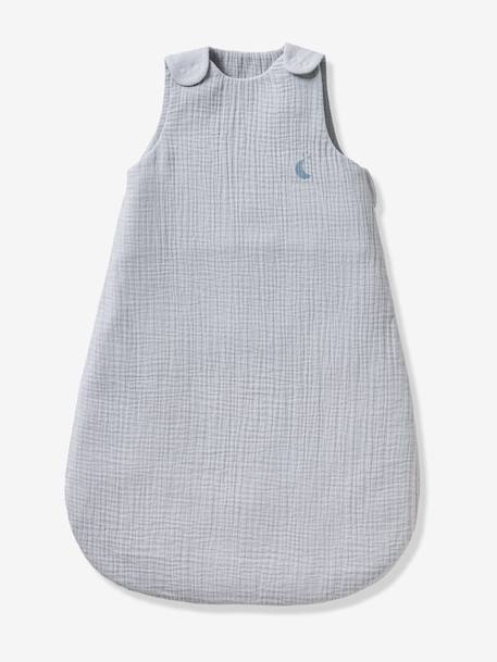 Gigoteuse été sans doublure en gaze de coton Bio*, personnalisable bleu grisé+corail 4 - vertbaudet enfant 