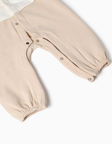 Combinaison avec intérieur en coton peigné Blanc 4 - vertbaudet enfant 