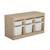 Meuble de rangement pour enfant décor bois 6 bacs en plastique - sora Blanc+Naturel 8 - vertbaudet enfant 