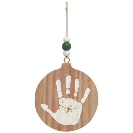 Boule de noël empreinte bois Beige 6 - vertbaudet enfant 