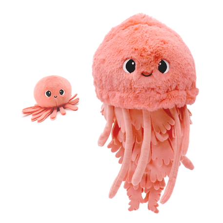Peluche méduse maman et son bébé Bleu+Rose 7 - vertbaudet enfant 