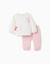 Ensemble en coton peigné avec imprimé minnie Blanc 1 - vertbaudet enfant 