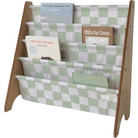 Bibliothèque enfant damier Vert 1 - vertbaudet enfant 