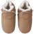 Chaussons cuir souple uni fourrés Beige 2 - vertbaudet enfant 