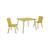 Table carrée enfant bois de pin 2 assises - judith Blanc+Jaune+Rose+Terracotta+Vert+Vert olive 8 - vertbaudet enfant 