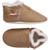 Chaussons cuir souple uni fourrés Beige 1 - vertbaudet enfant 