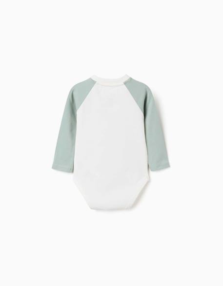 Body à manches longues avec imprimé maison Blanc 2 - vertbaudet enfant 