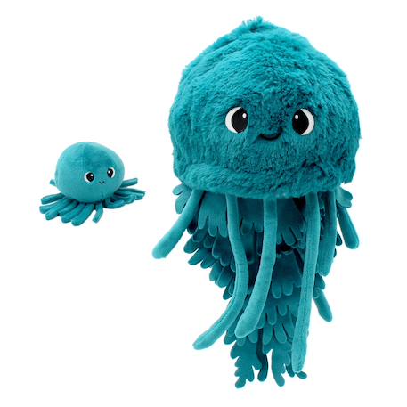 Peluche méduse maman et son bébé Bleu+Rose 1 - vertbaudet enfant 
