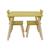 Table carrée enfant bois de pin 2 assises - judith Blanc+Jaune+Rose+Terracotta+Vert+Vert olive 12 - vertbaudet enfant 