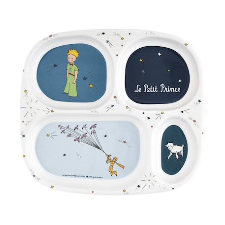 Assiette plateau à 4 compartiments le petit prince Blanc 1 - vertbaudet enfant 