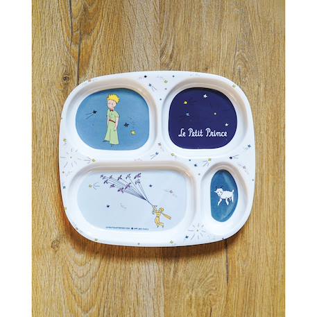 Assiette plateau à 4 compartiments le petit prince Blanc 2 - vertbaudet enfant 