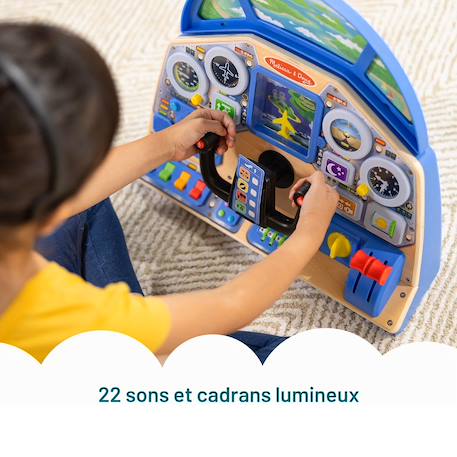Tableau de bord interactif pilote d'avion Bleu 3 - vertbaudet enfant 