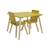 Table carrée enfant bois de pin 2 assises - judith Blanc+Jaune+Rose+Terracotta+Vert+Vert olive 10 - vertbaudet enfant 