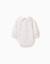 Body en coton à manches longues avec motif fleuri Blanc 2 - vertbaudet enfant 
