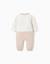 Combinaison avec intérieur en coton peigné Blanc 2 - vertbaudet enfant 