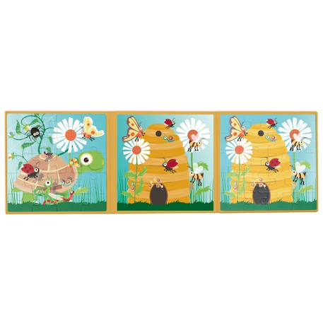 Livre de puzzle magnétique - jardin de fête Multicolor 2 - vertbaudet enfant 