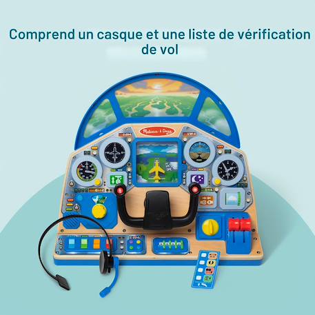 Tableau de bord interactif pilote d'avion Bleu 5 - vertbaudet enfant 
