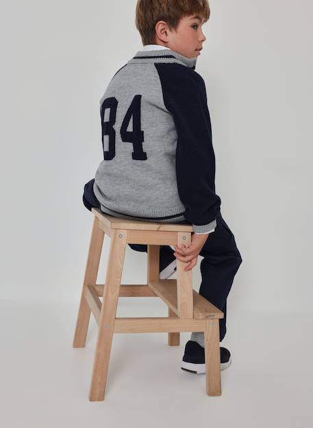 Veste garçon en maille Bleu 1 - vertbaudet enfant 