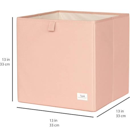 Cube de rangement en tissu recyclé Gris+Rose 6 - vertbaudet enfant 
