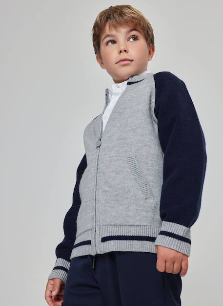 Veste garçon en maille Bleu 2 - vertbaudet enfant 