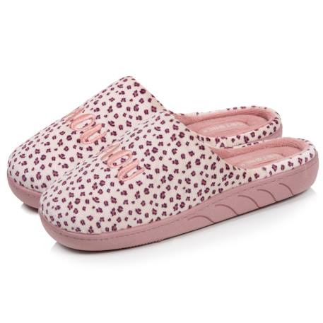 Chaussons bottillons microvelours léopard semelle ergonomique, mousse à mémoire de forme Léopard 1 - vertbaudet enfant 