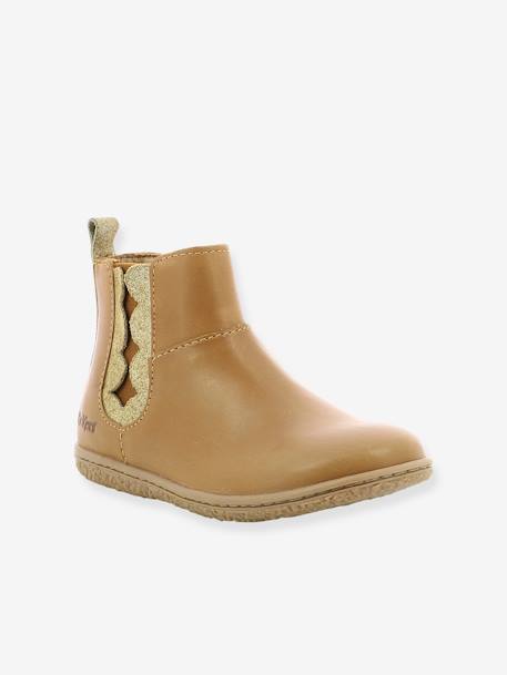 Boots fille Vetudi KICKERS® camel or+marine métallisé+marron bronze 1 - vertbaudet enfant 
