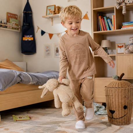 Pyjama imprimé garçon Bleu marine+Gris clair+Sable+Vert kaki 11 - vertbaudet enfant 