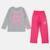 Pyjama imprimé nœuds, col rond et manches longues Bleu marine+Rose+Rose fuchsia+Sable 13 - vertbaudet enfant 