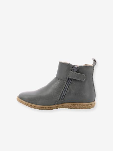 Boots fille Vetudi KICKERS® camel or+gris argent+marine métallisé+marron bronze 9 - vertbaudet enfant 