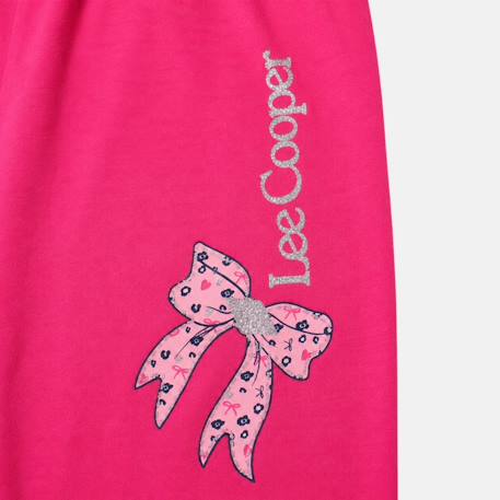 Pyjama imprimé noeud fille Bleu marine+Rose+Rose fuchsia+Sable 14 - vertbaudet enfant 