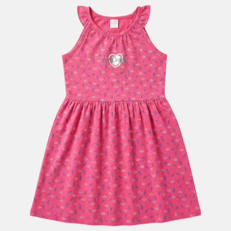 Robe fille sans manches Corail+Rose fuchsia+Rose pâle 6 - vertbaudet enfant 