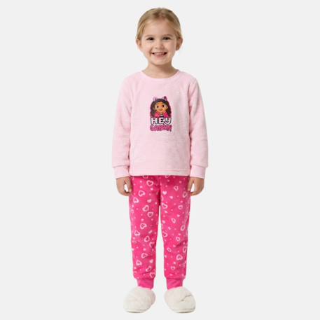 Pyjama manches longues Gabby Rose fuchsia 1 - vertbaudet enfant 