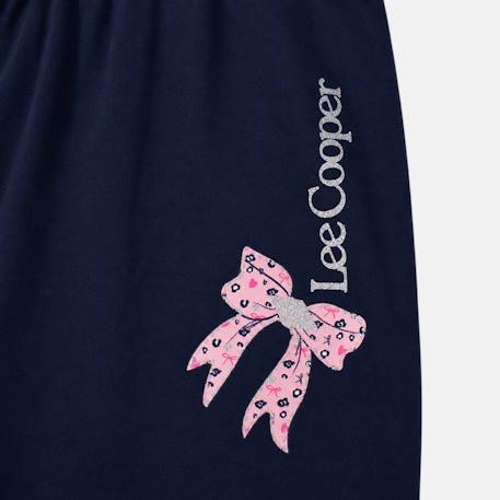 Pyjama imprimé noeud fille Bleu marine+Rose+Rose fuchsia+Sable 4 - vertbaudet enfant 