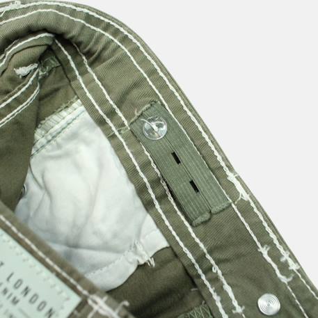 Short en jeans fille avec decor tressé Bleu brut+Rose fuchsia+Vert kaki 17 - vertbaudet enfant 