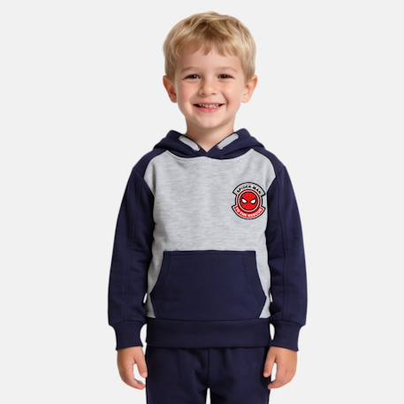 Sweat à capuche garçon spiderman Bleu marine 1 - vertbaudet enfant 