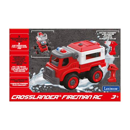 Camions de pompiers 3-en-1 radiocommandé à assembler Crosslander Fireman Rouge 2 - vertbaudet enfant 