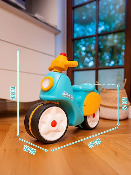 Draisienne strada - Scooter à roues silencieuses Bleu et jaune+Crème et rose+Crème et vert 5 - vertbaudet enfant 