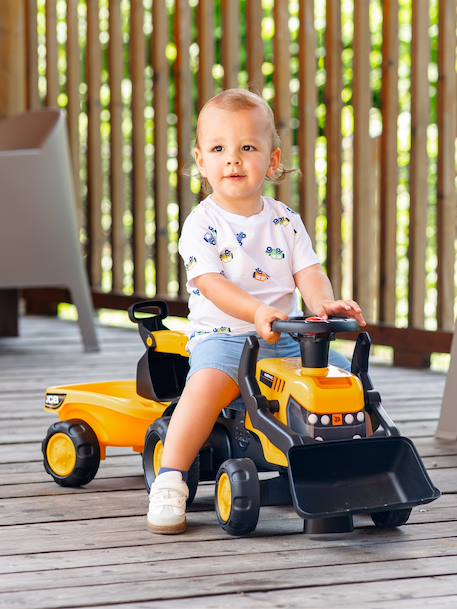 Porteur tracteur JCB  à roues silencieuses, pelle frontale et excavatrice Jaune jcb 1 - vertbaudet enfant 