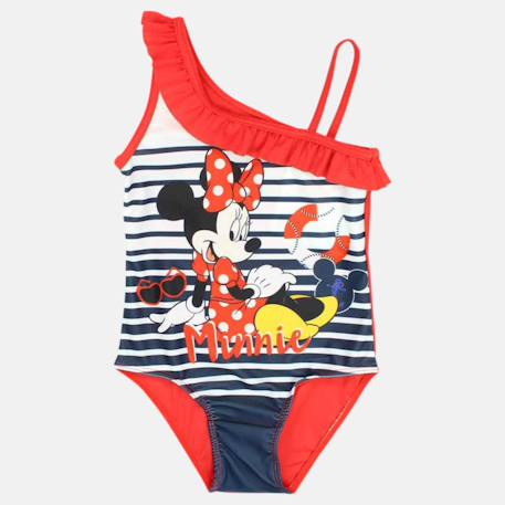 Maillot de bain 1 pièce imprimé minnie Bleu marine+Corail 9 - vertbaudet enfant 