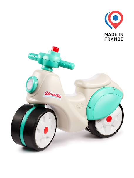 Draisienne strada - Scooter à roues silencieuses Bleu et jaune+Crème et rose+Crème et vert 16 - vertbaudet enfant 