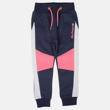 Pantalon de jogging resserré aux chevilles, coupe décontractée et taille élastique à cordon Bleu marine+Corail+Gris 3 - vertbaudet enfant 