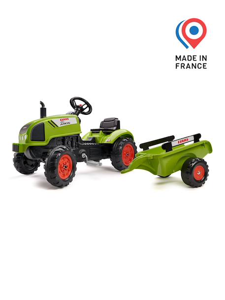 Tracteur à pédales claas avec remorque et capot ouvrant Vert claas 4 - vertbaudet enfant 