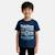 T-shirt manches courtes imprimé, col rond Beige+Bleu marine+Gris clair+Vert kaki 5 - vertbaudet enfant 