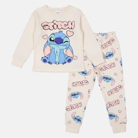 Pyjama fille lilo & stitch Écru+Violet clair 3 - vertbaudet enfant 