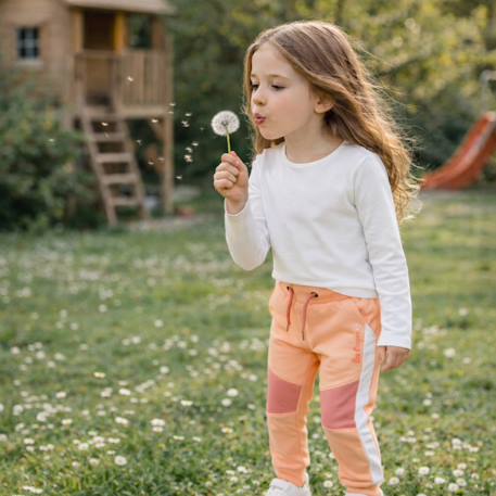 Pantalon de jogging fille Bleu marine+Corail+Gris 7 - vertbaudet enfant 