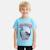 T-shirt manches courtes imprimé, col rond Bleu ciel+Bleu marine+Écru+Gris anthracite 1 - vertbaudet enfant 
