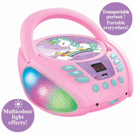 Lecteur cd portable bluetooth licorne ROSE 2 - vertbaudet enfant 